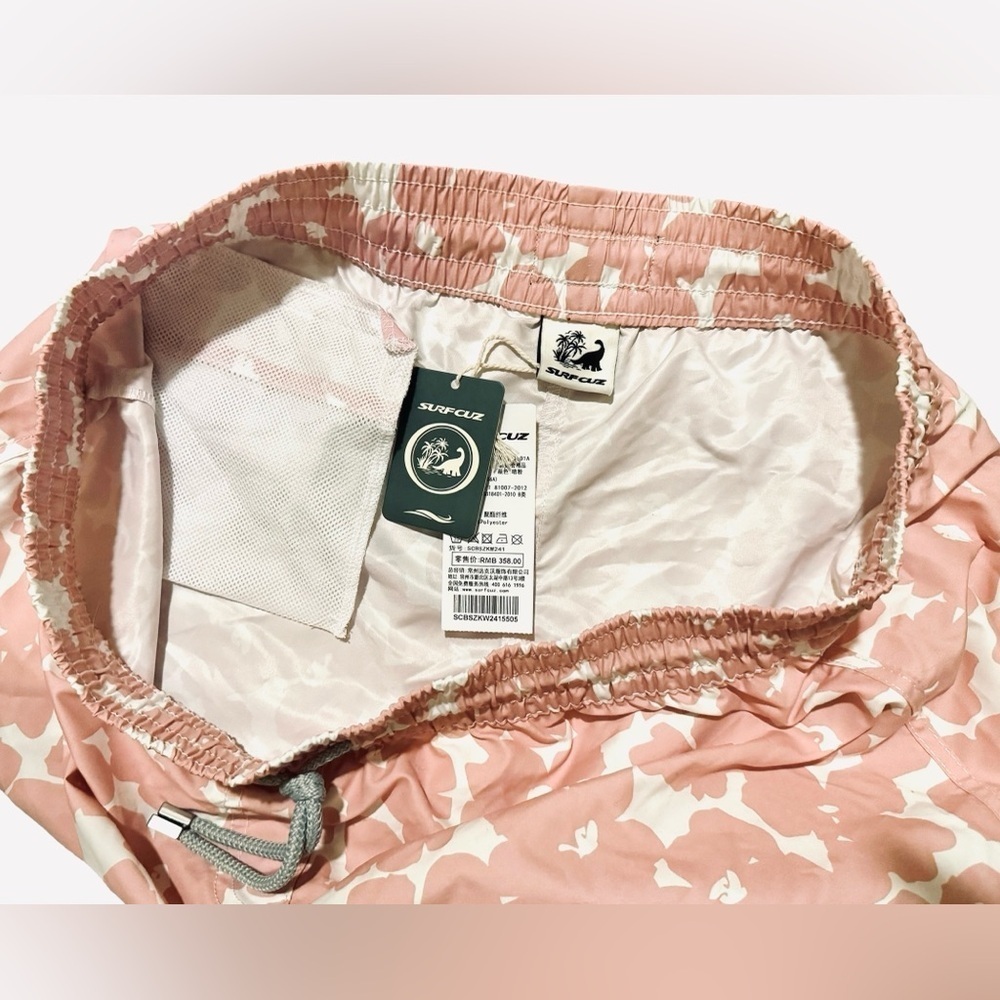 NWT Boardshorts Pink Floral Size 10 Quick Dry by SurfCuz swim short, swim trunks - Picture 9 of 12